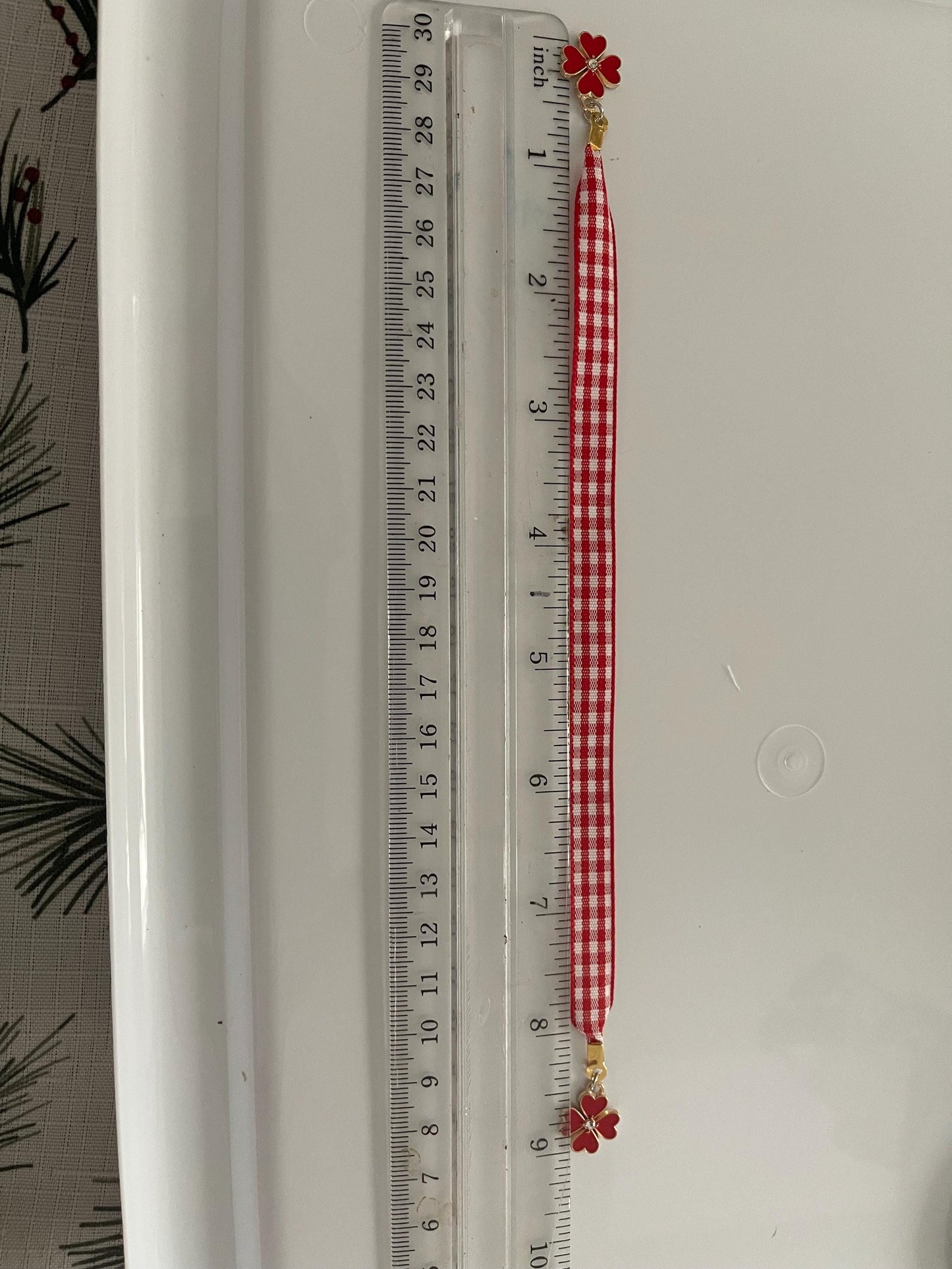 9-Inch Ribbon Bookmark with Dual Charms