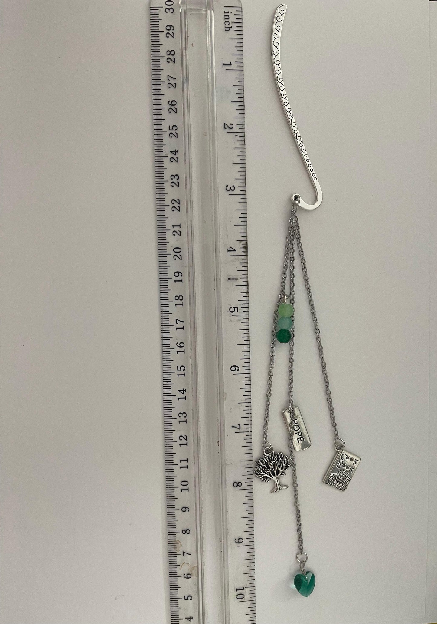 Silver Chain Link Bookmark with  Lay-Flat Hook Design