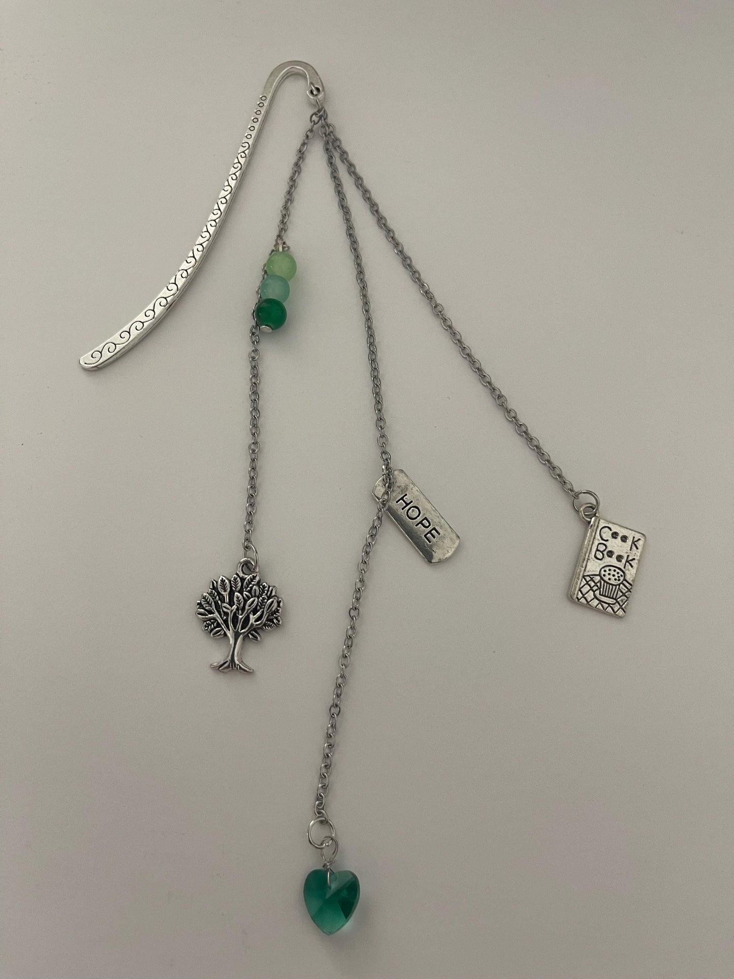 Silver Chain Link Bookmark with  Lay-Flat Hook Design